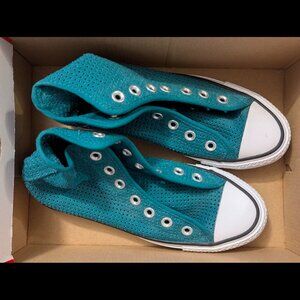 Womens Size 6 New Teal Mesh High Top Converse